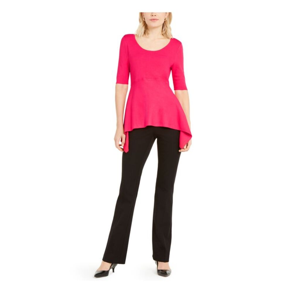 ALFANI Womens Red Short Sleeve Scoop Neck T-Shirt XL